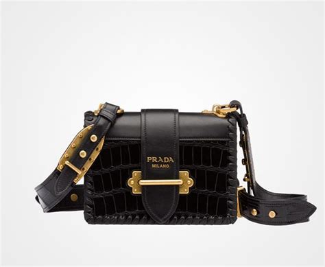 prada crocodile leather bag|Prada cahier crocodile leather bag.